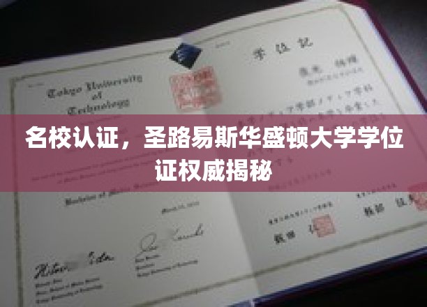 揭秘圣路易斯华盛顿大学学位证背后的名校魅力