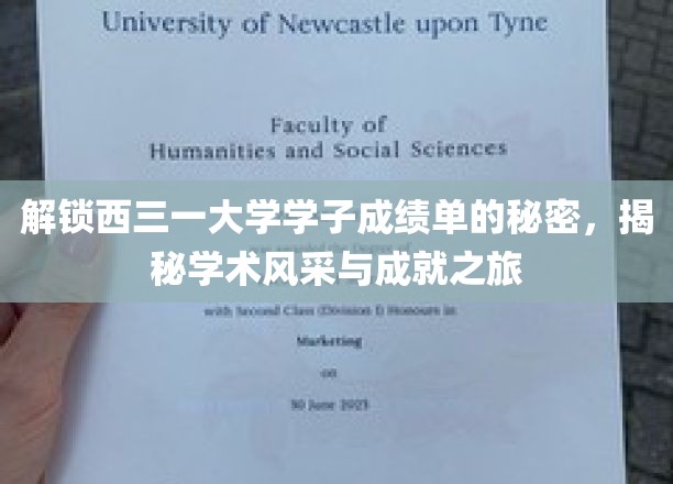 西三一大学学霸档案，探秘卓越学子的学术成就之旅