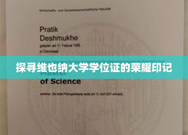 探寻维也纳大学学位证的荣耀印记