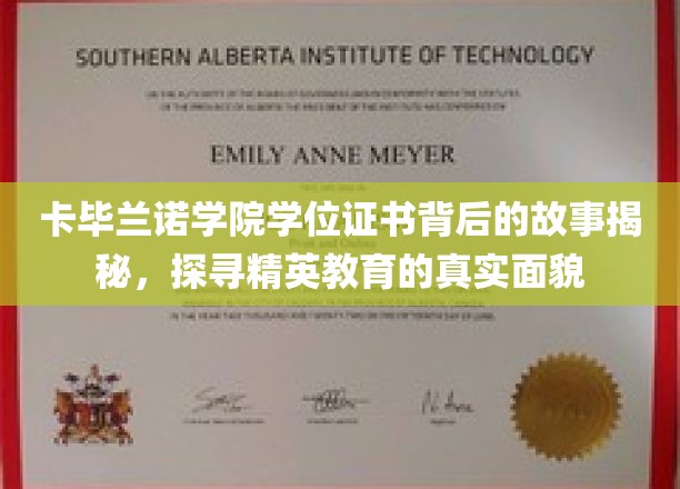 卡毕兰诺学院学位证书背后的故事揭秘，探寻精英教育的真实面貌