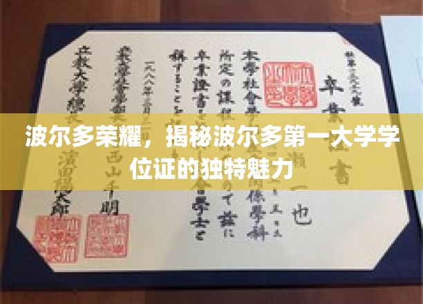 波尔多荣耀，一探波尔多第一大学学位证的独特魅力
