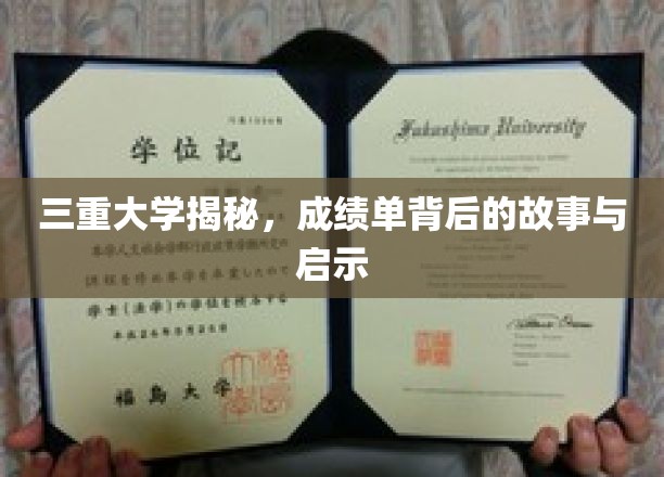 解码三重大学，成绩单背后的传奇与人生启示