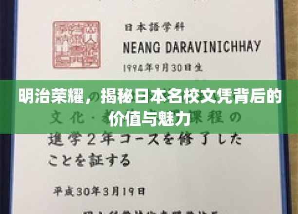 解码日本名校，探寻文凭背后的辉煌与非凡魅力