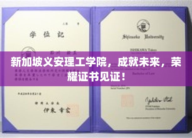 新加坡义安理工学院，成就未来，荣耀证书见证！