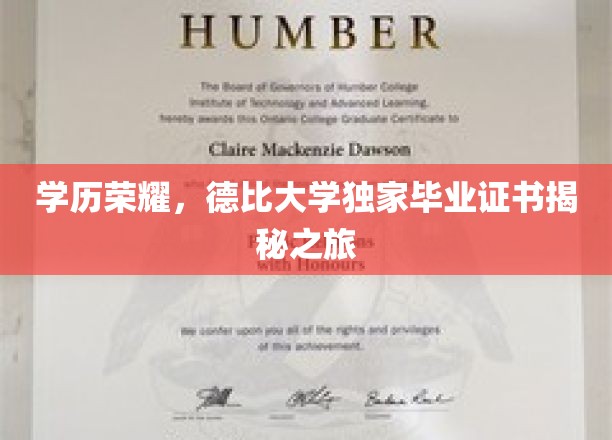 学历荣耀探秘，德比大学神秘毕业证书大揭秘！