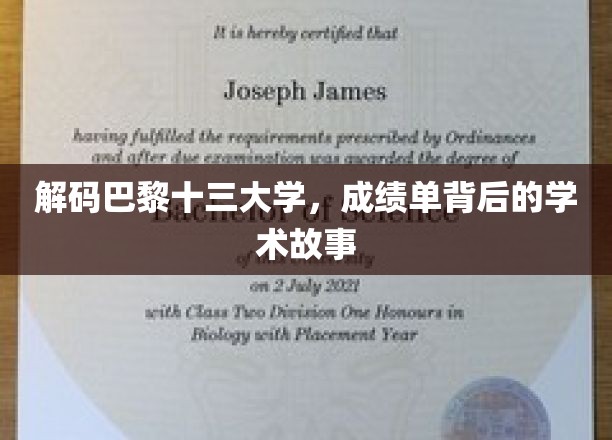 探寻巴黎十三大学，揭开成绩单背后的学术秘境