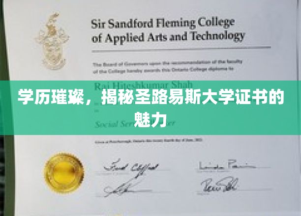 闪耀学历光环，探索圣路易斯大学证书的独特魅力