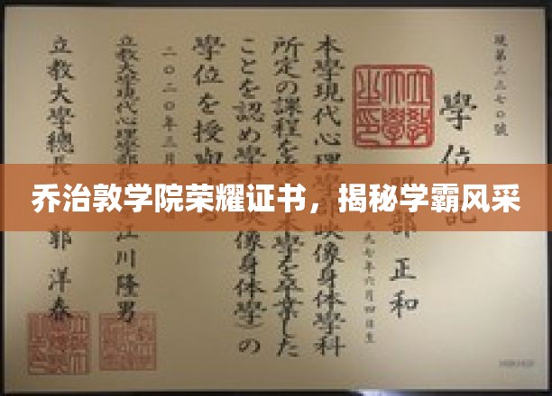 乔治敦学院荣耀证书，揭秘学霸风采