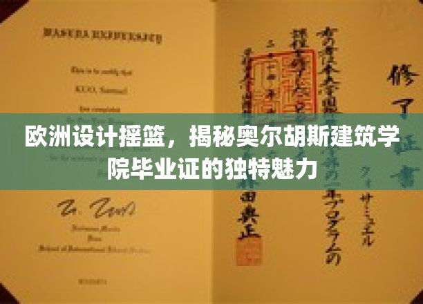 欧洲设计摇篮，揭秘奥尔胡斯建筑学院毕业证的独特魅力