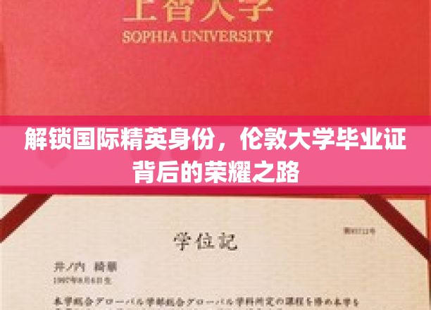 探寻伦敦大学荣耀背后，国际精英之路的神秘解锁