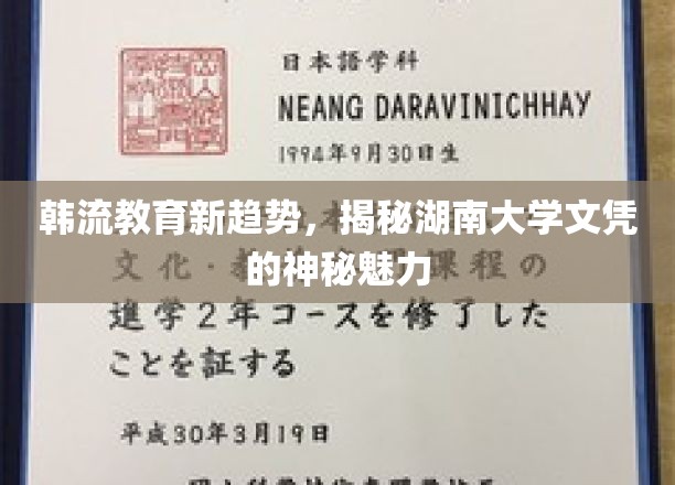 湖南大学文凭，揭秘新时代韩流教育的魅力所在