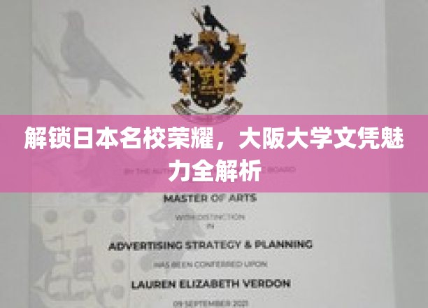 解锁日本名校荣耀，大阪大学文凭魅力全解析