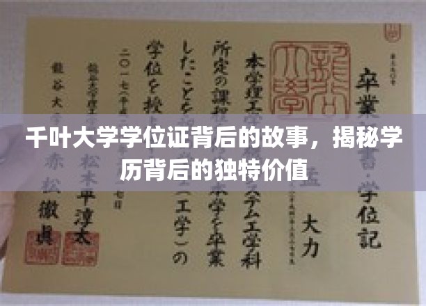 千叶大学学位证，探寻学历背后的非凡价值与传奇故事