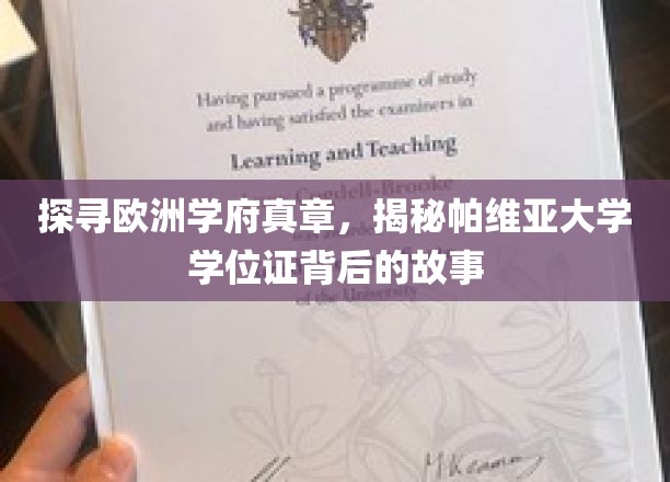 欧洲名校学位证之谜，帕维亚大学背后的学位传奇