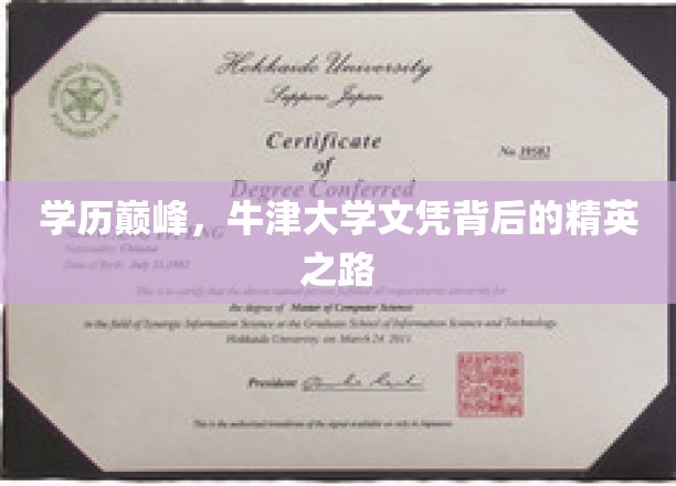 学历巅峰，牛津大学文凭背后的精英之路