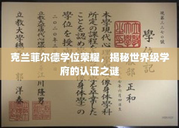 克兰菲尔德学位荣耀，揭示世界级学府的认证之谜