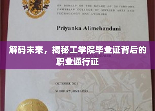解码未来,揭秘工学院毕业证背后的职业通行证