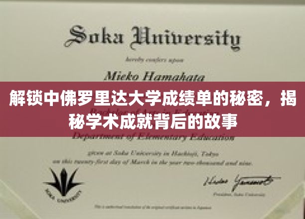 解锁中佛罗里达大学成绩单的秘密，揭秘学术成就背后的故事