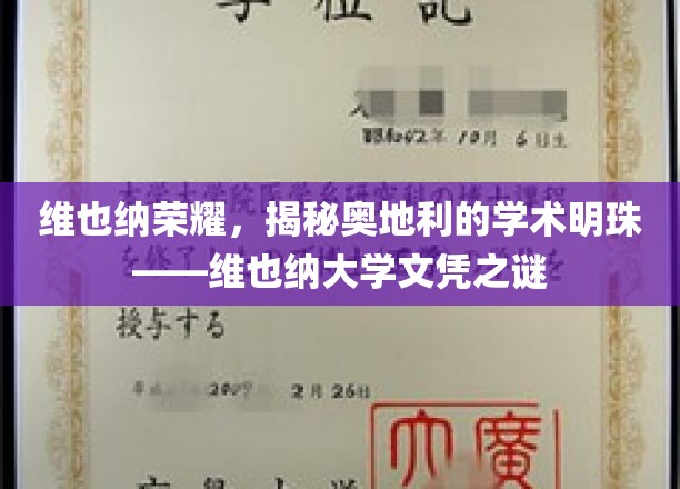 维也纳荣耀，揭秘奥地利的学术明珠——维也纳大学文凭之谜