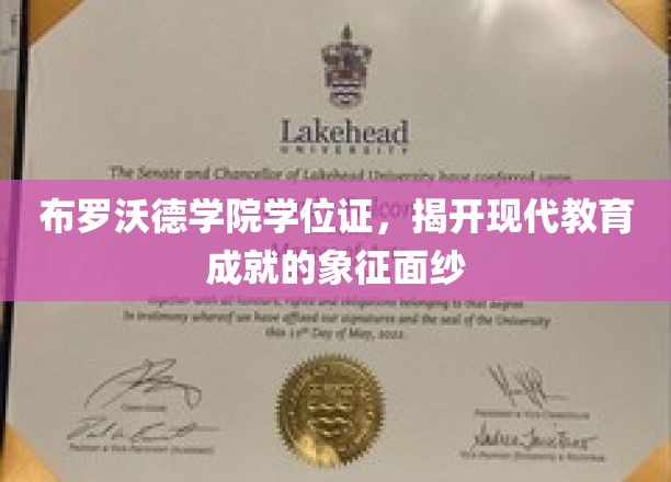 布罗沃德学院学位证，探寻现代教育成就的荣誉密码