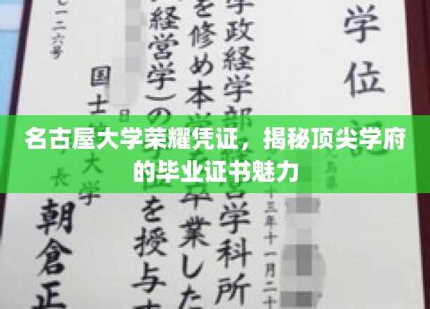 名古屋大学证书风采，一窥顶尖学府的荣耀凭证魅力