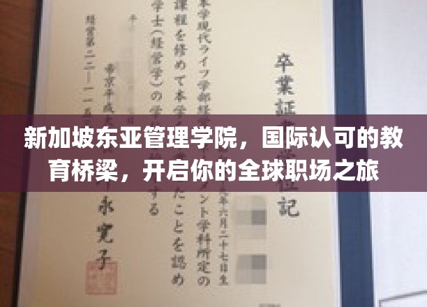 跨越国界，新加坡东亚管理学院助你扬帆全球职场