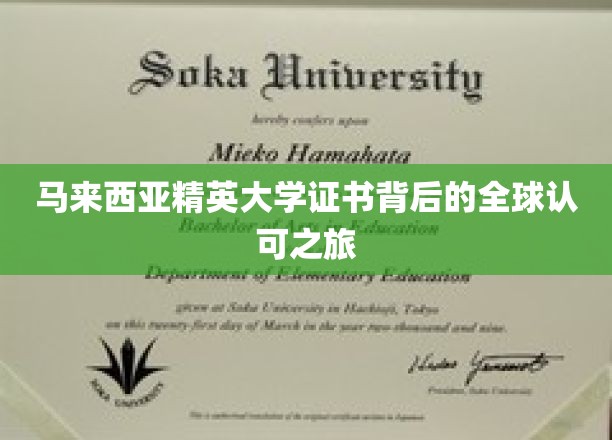 全球通行无阻，马来西亚精英大学证书的全球认可之旅