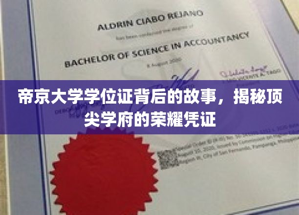 帝京大学学位证，揭开顶尖学府荣耀凭证的神秘面纱