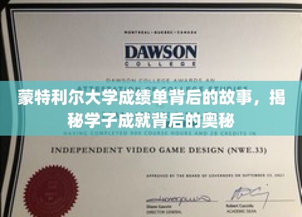 蒙特利尔大学成绩单背后的故事，探寻学子辉煌成就的奥秘