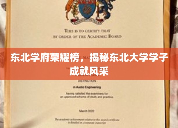 东北学府荣耀榜，揭秘东北大学学子成就风采