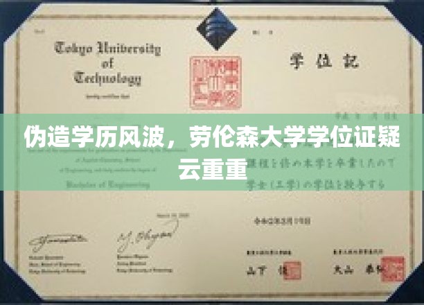 伪造学历风波，劳伦森大学学位证疑云重重