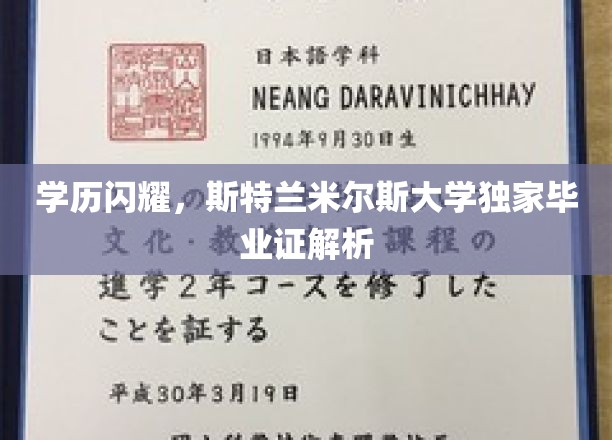 斯特兰米尔斯大学学位揭秘，一探究竟的毕业证奥秘
