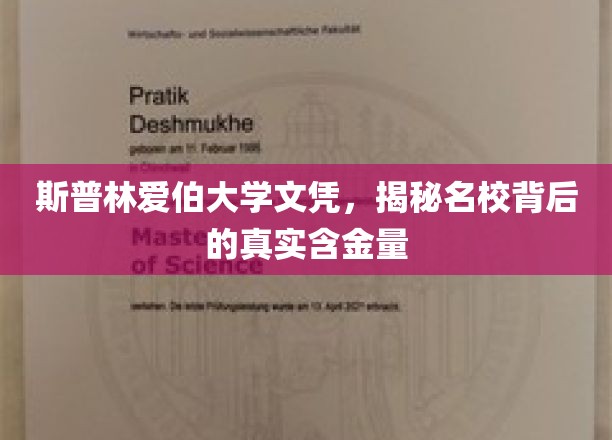 斯普林爱伯大学文凭，揭秘名校背后的真实含金量