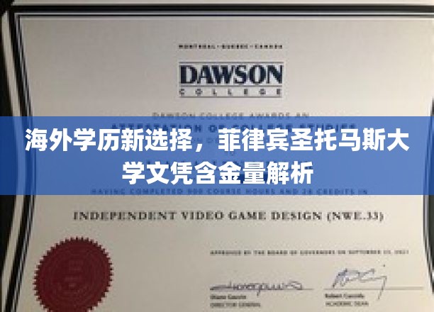 海外留学新风向，揭秘菲律宾圣托马斯大学学历的全球认可度