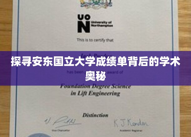 安东国立大学成绩单，揭开学术卓越的神秘面纱