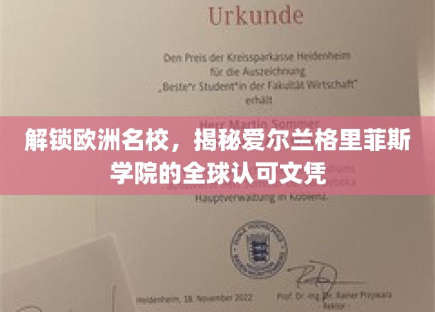解锁欧洲名校，揭秘爱尔兰格里菲斯学院的全球认可文凭