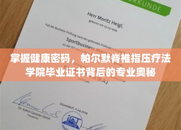 掌握健康密码，帕尔默脊椎指压疗法学院毕业证书背后的专业奥秘