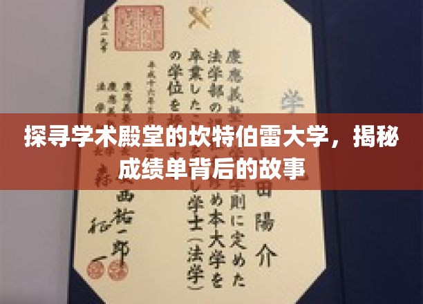 解码坎特伯雷，成绩单背后的学术传奇