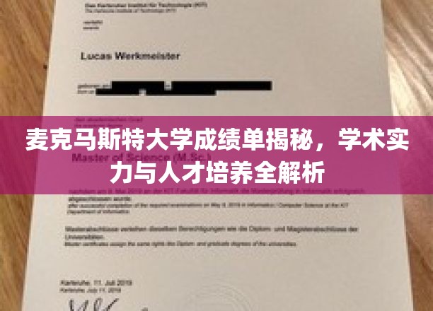 解码麦克马斯特，揭秘名校成绩单背后的学术魅力与育人风采