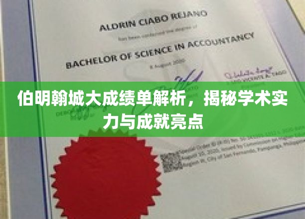 伯明翰城大荣耀大盘点，一探究竟的学术卓越与辉煌成就