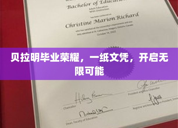 贝拉明荣耀启航，文凭成就未来无限梦