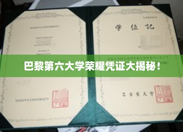 探寻巴黎第六大学神秘荣耀证书背后的故事