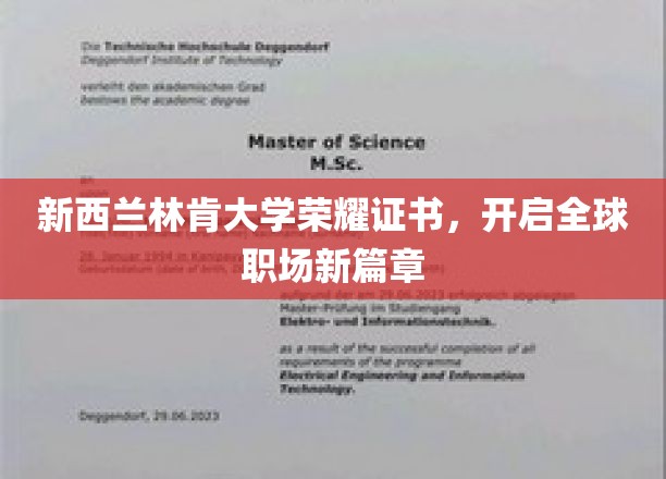林肯大学荣耀证书引领国际职场未来潮流