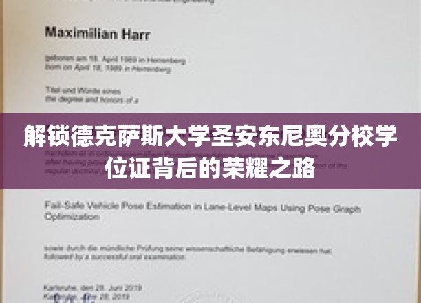 解锁德克萨斯大学圣安东尼奥分校学位证背后的荣耀之路