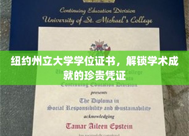 纽约州立大学学位证书，解锁学术成就的珍贵凭证