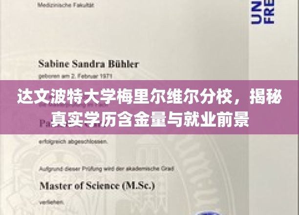 达文波特大学梅里尔维尔分校，揭秘真实学历含金量与就业前景
