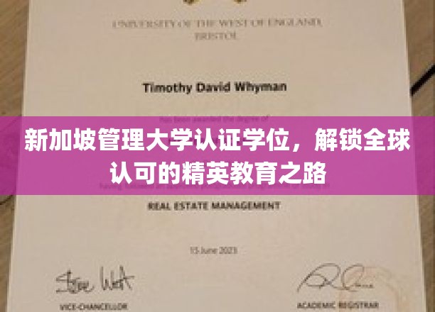 新加坡管理大学学位认证，开启跨国界精英教育新篇章