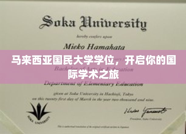 马来西亚国民大学学位，开启你的国际学术之旅