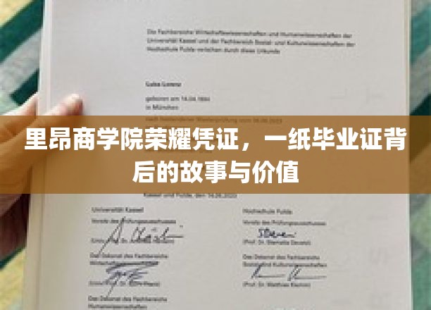 解码里昂商学院荣耀证书，毕业证的传奇历程与无形价值
