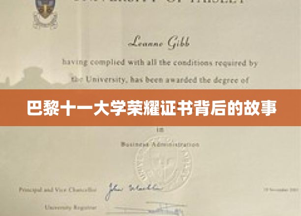 巴黎十一大学荣耀证书背后的故事